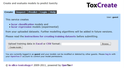 ToxCreate Starting Page